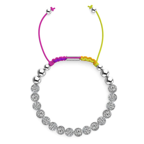 Cristal blanc d'hiver | Argent x Spectre | Bracelet Kikiballa